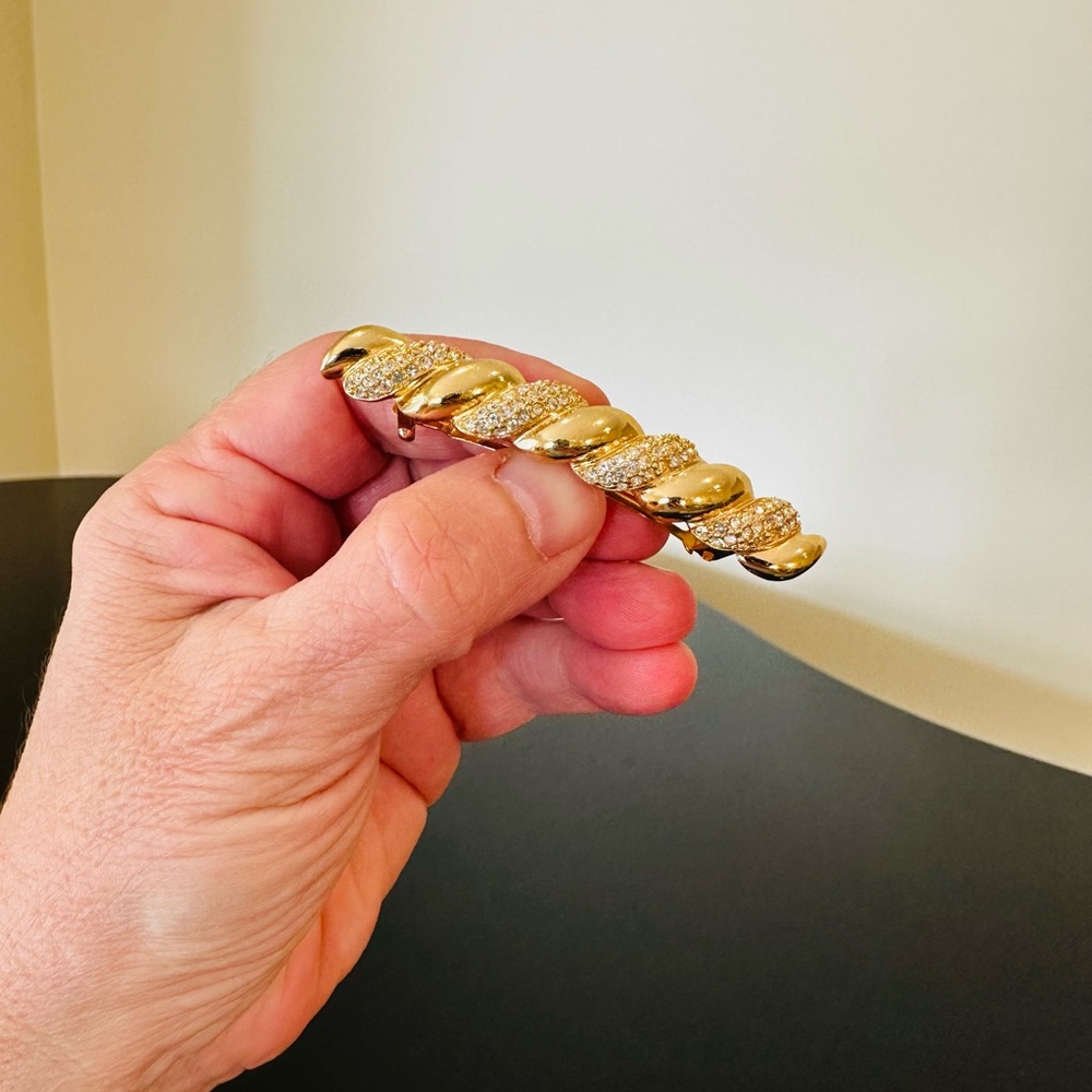 DIOR 80s/90’s VINTAGE RETRO ICONIC COUTURE LUXURY AUTHENTIC RUNWAY GLAM BARRETTE - Picture 16 of 17